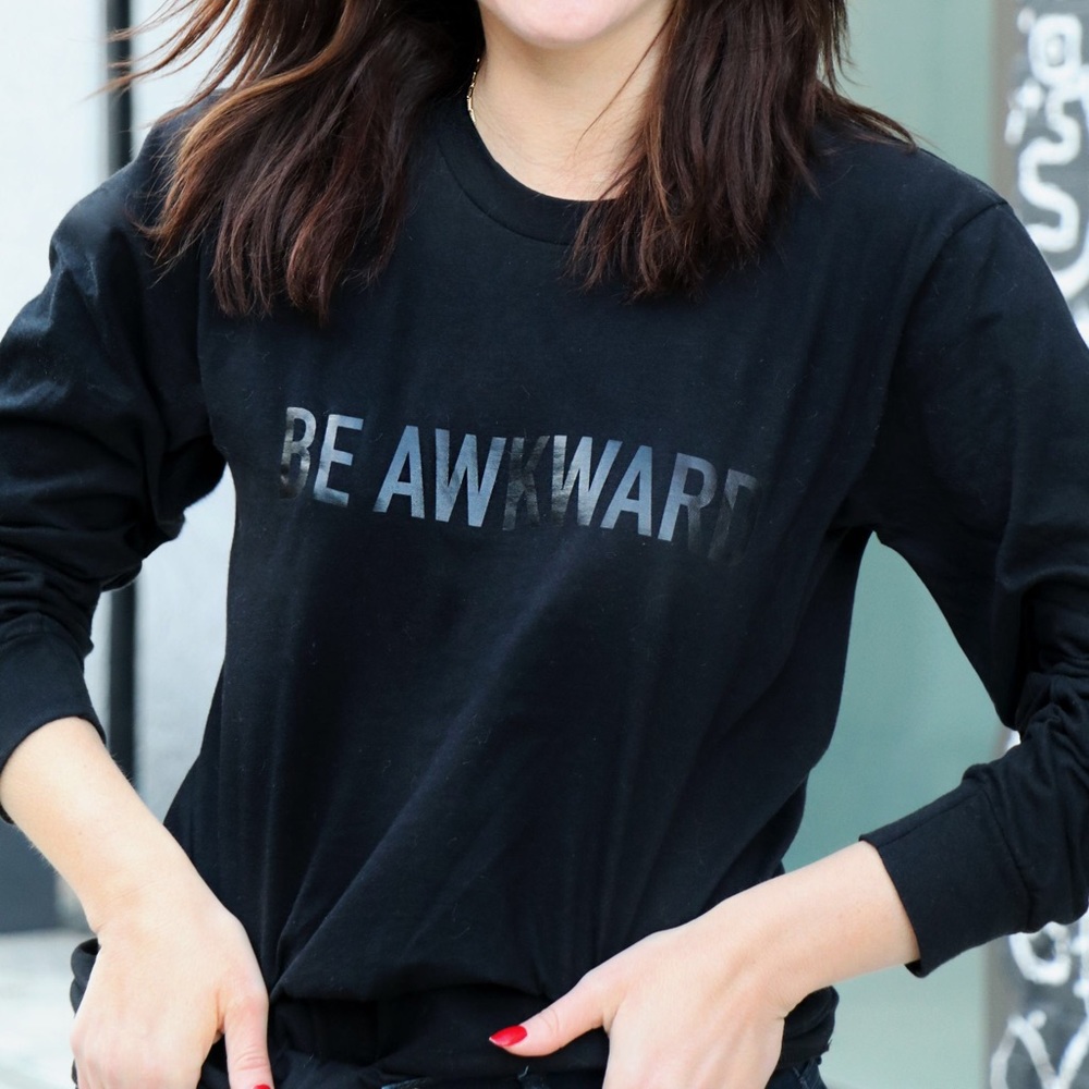 ART OF BEING//BE AWKWARD 70's Tee